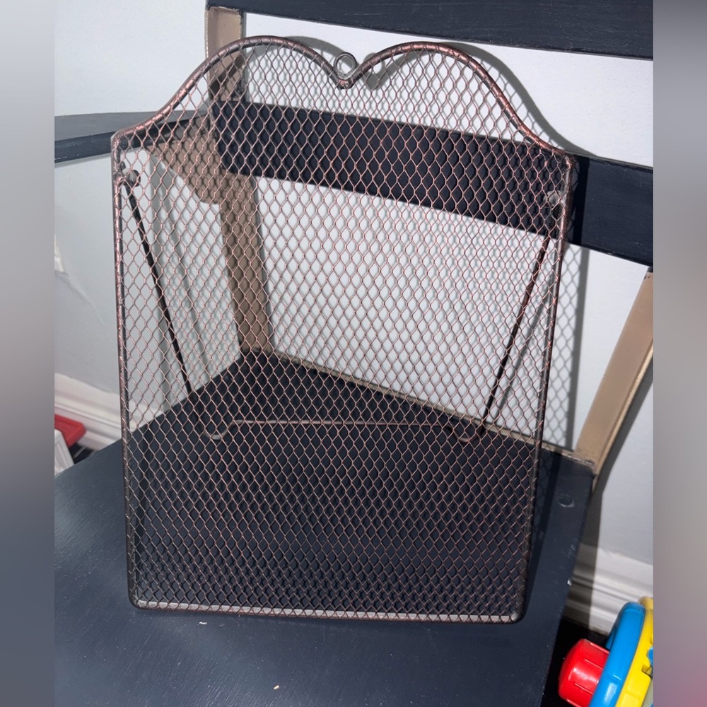 Bronze brushed jewelry holder on stand (or can be hung)